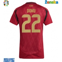 Belgija Jeremy Doku #22 Domaci Dres za Ženska EP 2024 Kratak Rukav